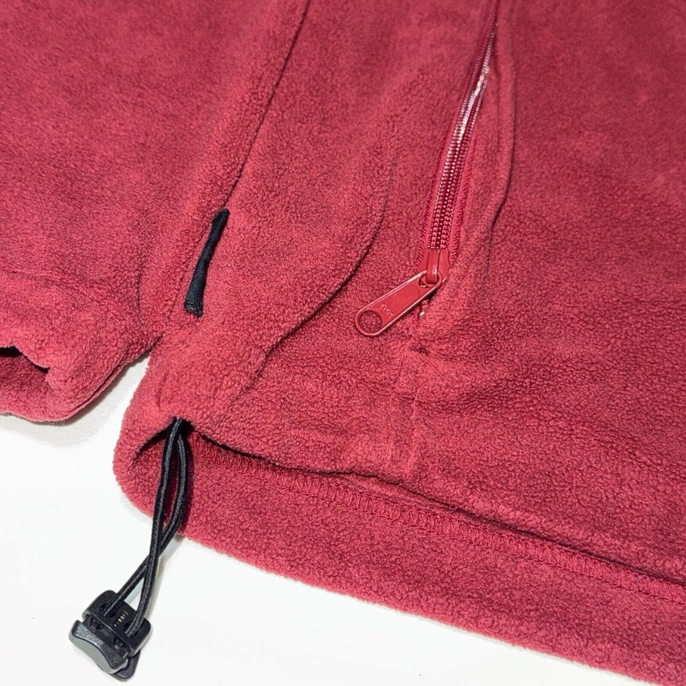 Columbia Sweater Fleece Jacket Men's M Red Full Zip Pockets Thermal Outdoor Hike - Picture 7 of 9